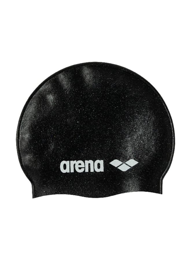 arena Silicone Cap Black_Multi Swim Caps, Training, Pool, Equipment, Uni Adult - Premium Silicone Hydrodynamic Swim Cap - Image 1